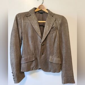 ANTHROPOLOGIE Theory Leather Blazer